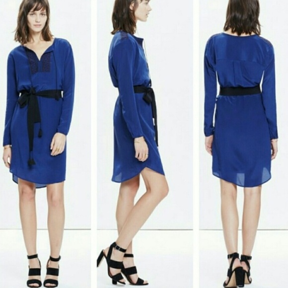 Madewell Silk Embroidered Prologue Dress Size XXS - Picture 3 of 8